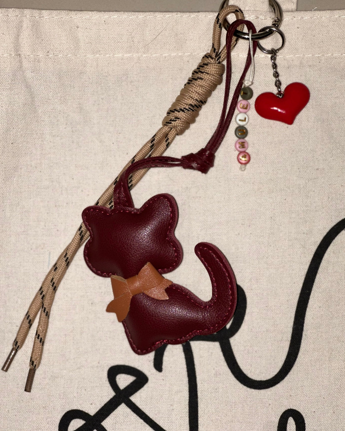 Bag Charm Amulet - Mirringuis Cat - Wine