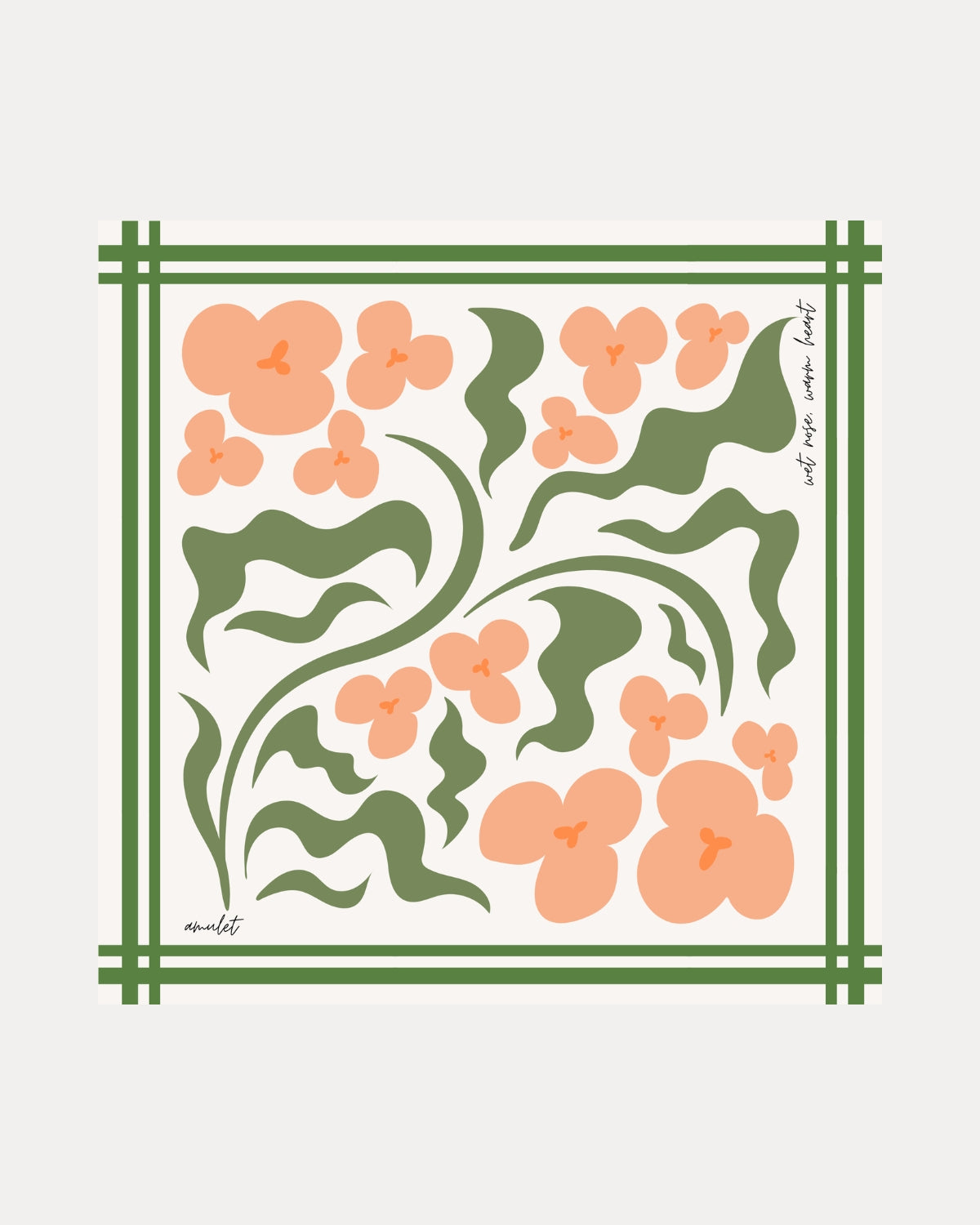 Bandana Mom Pet - Flower Green