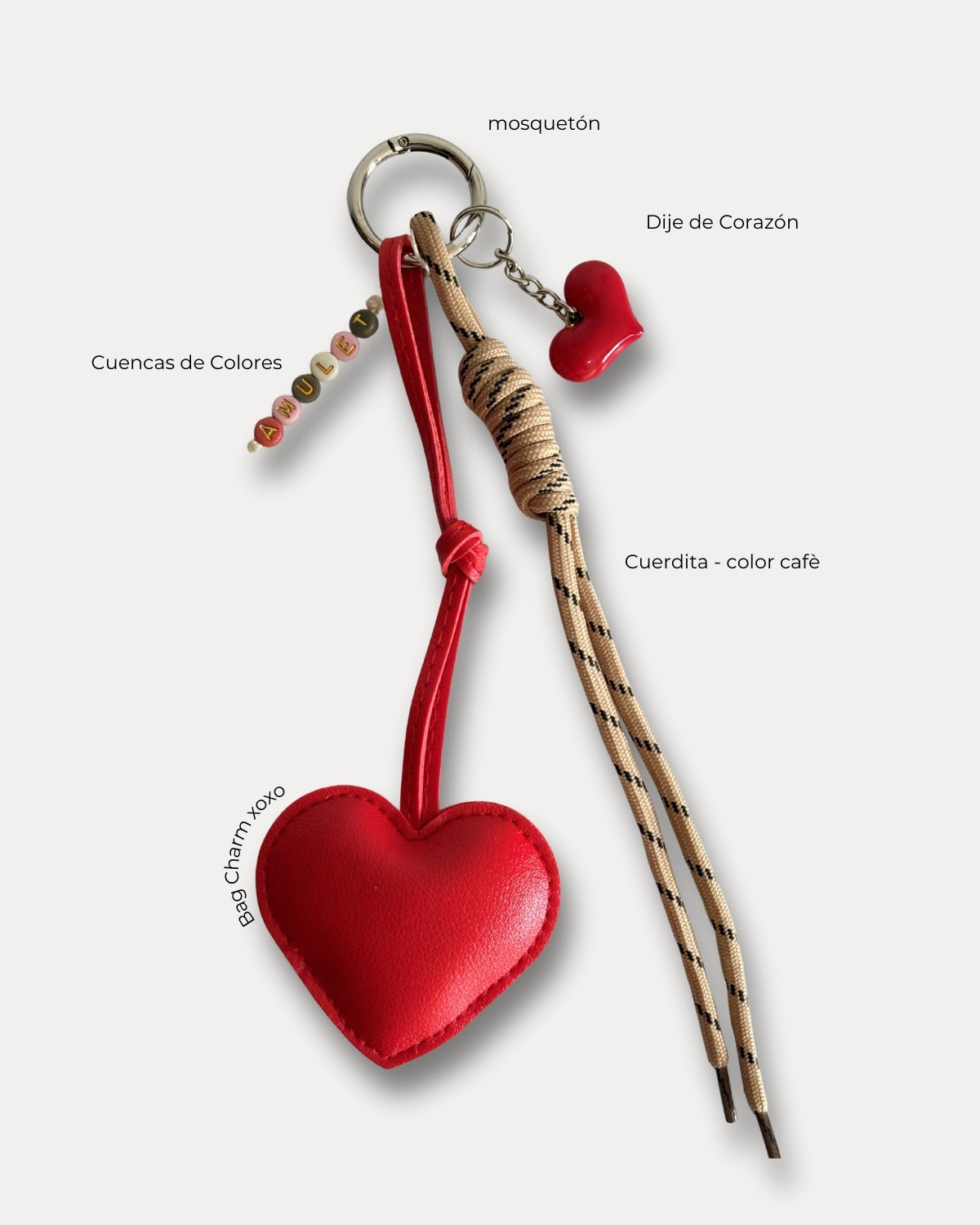 Bag Charm Amulet - XOXO