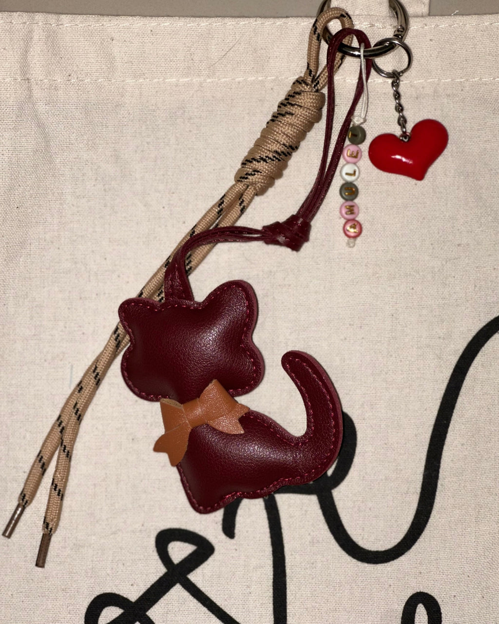 Bag Charm Amulet - Mirringuis Cat - Wine
